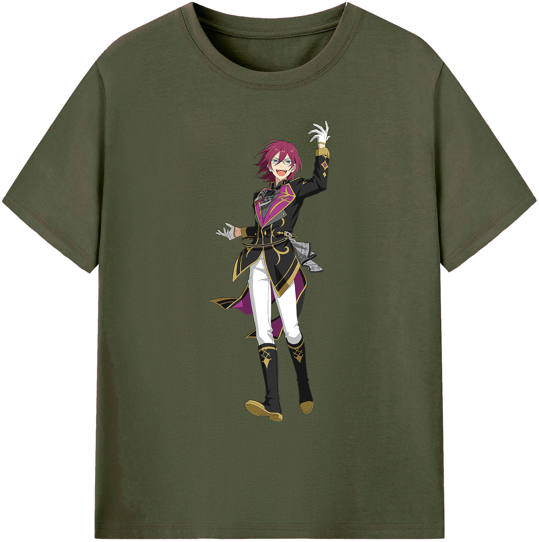 （画像用） あんさんぶるスターズ! Ensemble Stars 綿100％ メンズ半袖Tシャツ｜肌触りやわらか＆通気性